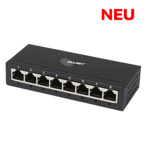 Allnet 8-Port Switch unmanaged Layer2 / 8x 1GbE Lüfterlos
