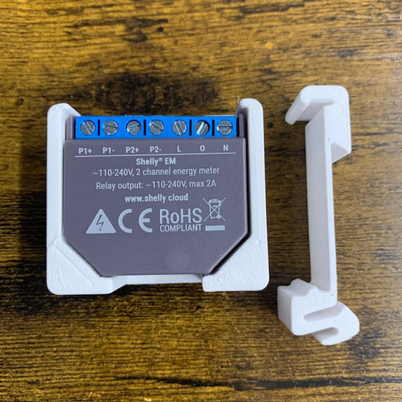 Combinable wall / DIN rail mount for Shelly 2.5 / EM