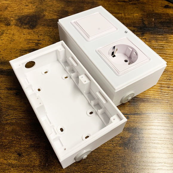 Wall mounted housing for Shelly Wall Switch Series -DOUBLE-