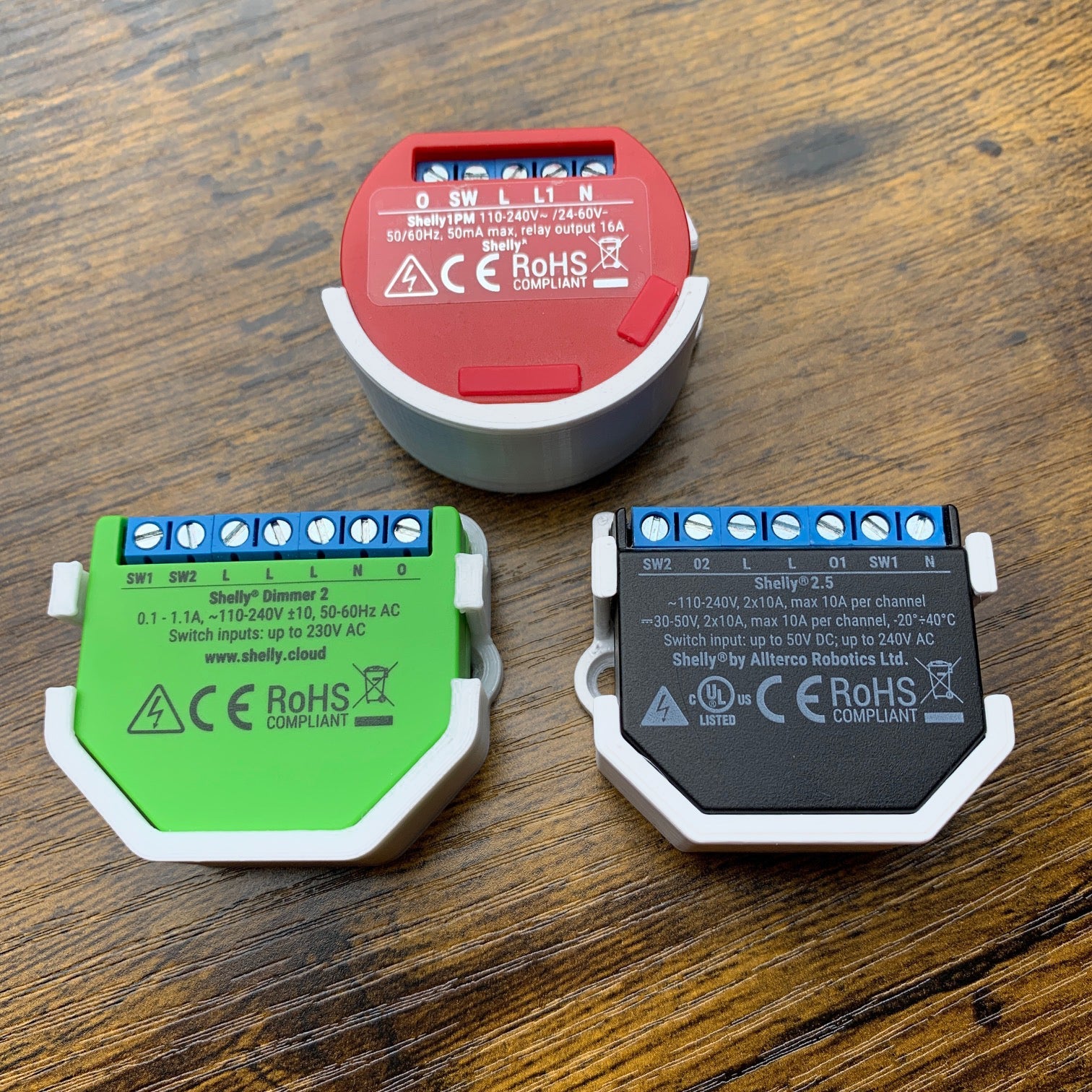 Montagehilfe für Shelly Dimmer / 1L auf GIRA 55 System Shellyparts.de